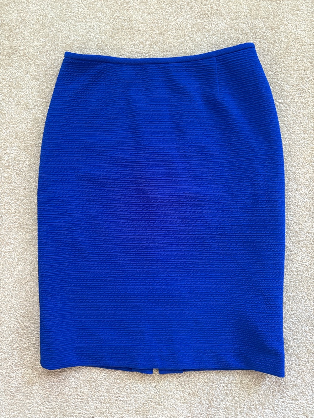 TAHARI Bright Electric Blue Pencil Skirt Stretchy Size 2